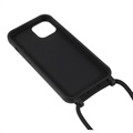 Coque en TPU iPhone 13 avec Lanière - Noire