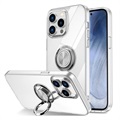 Coque iPhone 14 Pro Max en TPU avec Support Bague - Transparente