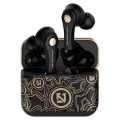 Écouteurs TS-100 Graffiti TWS avec Bluetooth 5.0 - Noir / Doré