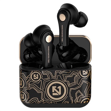 Écouteurs TS-100 Graffiti TWS avec Bluetooth 5.0 - Noir / Doré