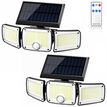 TY10305 Applique solaire à 3 têtes - 280 LED - 2 Pcs.