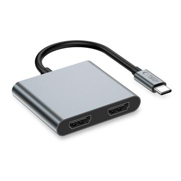 Tech-Protect HB08 Hub 4-en-1 USB-C multiport - 2x HDMI, 2x USB-A, USB-C (Emballage ouvert - Acceptable)