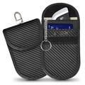 Tech-Protect KLR100 Étui à clés de voiture avec porte-cartes bloquant les RFID - Fibre de carbone - Noir