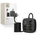 Tech-Protect PCS3X4 Bloc d'alimentation - 3 prises CA, 2 ports USB-A et 2 ports USB-C, câble de 2m