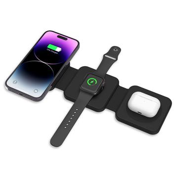 Chargeur Sans Fil Magnétique Pliable 3-en-1 Tech-Protect QI15W-A24