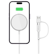 Chargeur Magnétique Sans Fil Tech-Protect QI15W-A25 - 15W - Blanc