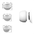 Embouts pour AirPods Pro en Silicone Tech-Protect - S, M, L - Blancs