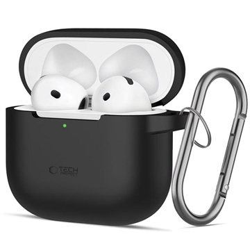 Étui crochet en silicone AirPods 4 Tech-Protect - Noir