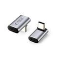 Tech-Protect UltraBoost AA02 Adaptateur USB-C à angle 40Gbps - Gris