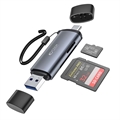 Lecteur de cartes SD et MicroSD USB-A/USB-C Tech-Protect UltraBoost - Gris