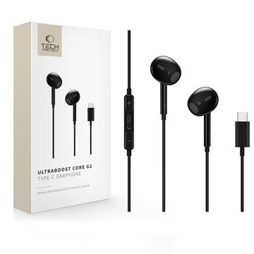Tech-Protect Écouteurs Ultraboost Core G2 USB-C filaires - Noir