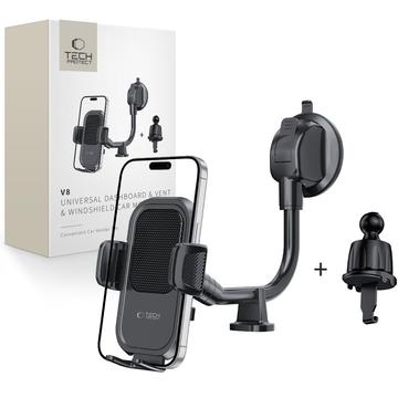 Tech-Protect V8 Support de voiture télescopique universel - Noir