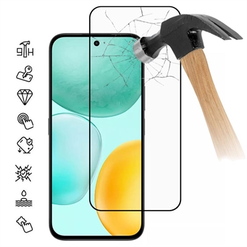 Protecteur d\'écran Honor X6c en verre trempé Couverture complète - 9H - Bord noir