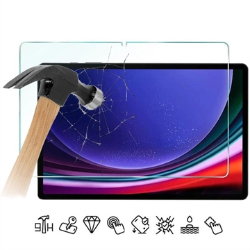 Protecteur d’Écran - 9H - Samsung Galaxy Tab S9 FE+ en Verre Trempé - Case Friendly - Clair