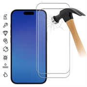 Protecteur d'écran iPhone 17 Air en verre trempé - Case Friendly - 2 Pcs. - Transparente