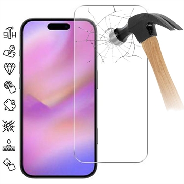 Protecteur d\'écran iPhone 17 Pro Max en verre trempé - 9H - Case Friendly - 2 Pcs.