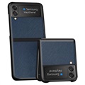 Coque Hybride Samsung Galaxy Z Flip3 5G Texturée - Bleue