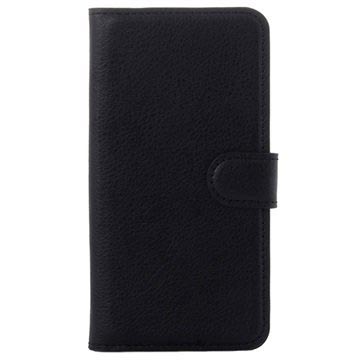 Etui Portefeuille Texturé pour Samsung Galaxy S6 - Noir