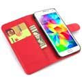 Etui Portefeuille Texturé pour Samsung Galaxy S6 - Rouge