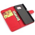 Etui Portefeuille Texturé pour Samsung Galaxy S6 - Rouge