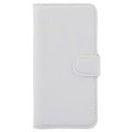 Etui Portefeuille Texturé pour Samsung Galaxy S6 - Blanc