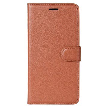 Étui Portefeuille Texturé pour Huawei Honor 9 - Marron