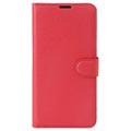 Étui Portefeuille Huawei Y6 (2017) / Y5 (2017) Texturé - Rouge