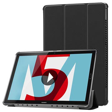 Étui à Rabat Tri-Fold pour Huawei MediaPad M5 10/M5 10 (Pro) - Noir