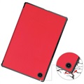 Étui à Rabat Tri-Fold pour Samsung Galaxy Tab A8 10.5 (2021) - Rouge