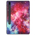 Étui à Rabat Samsung Galaxy Tab S7+/S8+ - Série Tri-Fold - Galaxie