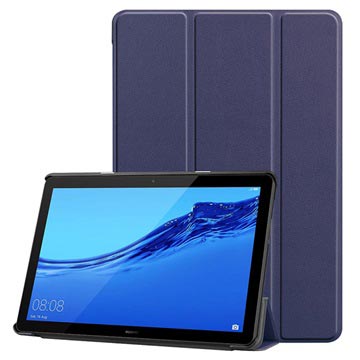 Étui à Rabat Huawei MediaPad T5 10 - Série Tri-Fold - Bleu Foncé