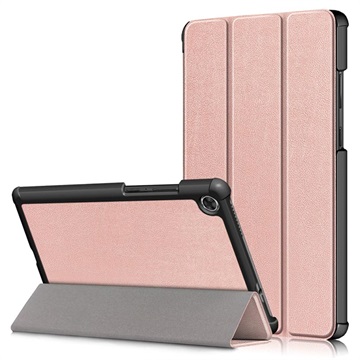 Étui à Rabat Lenovo Tab M8 (HD), Tab M8 (FHD) - Série Tri-Fold - Rose Doré