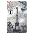 Étui à Rabat Samsung Galaxy Tab A7 Lite - Série Tri-Fold - Tour Eiffel