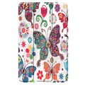 Étui à Rabat Lenovo Tab M7 - Série Tri-Fold - Papillons / Fleurs