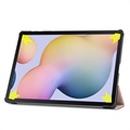 Étui à Rabat Samsung Galaxy Tab S7+/S8+ - Série Tri-Fold - Rose Doré