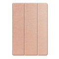 Étui à Rabat Samsung Galaxy Tab S7+/S8+ - Série Tri-Fold - Rose Doré