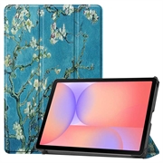 Étui Smart Folio Samsung Galaxy Tab S10 Lite Tri-Fold Series - Fleurs blanches