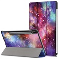 Étui à Rabat Smart Samsung Galaxy Tab S7 FE - Série Tri-Fold - Galaxie