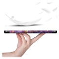 Étui à Rabat Smart Samsung Galaxy Tab S7 FE - Série Tri-Fold - Galaxie