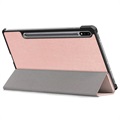 Étui à Rabat Smart Samsung Galaxy Tab S7 FE - Série Tri-Fold - Rose Doré