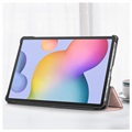 Étui à Rabat Smart Samsung Galaxy Tab S7 FE - Série Tri-Fold - Rose Doré