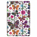 Étui Folio Intelligent Samsung Galaxy Tab S7/S8 - Série Tri-Fold - Papillons / Fleurs