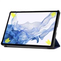 Étui à Rabat Smart Samsung Galaxy Tab S8 - Série Tri-Fold - Bleu Foncé