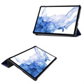Étui à Rabat Smart Samsung Galaxy Tab S8 - Série Tri-Fold - Bleu Foncé