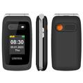 UNIWA V202T 4G Téléphone mobile à clapet pour personnes âgées - Langues danoises, finnoises, suédoises, anglaises