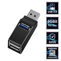 USB 3.0 Hub Splitter 1x3 - 1x USB 3.0, 2x USB 2.0 - Black