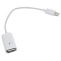 Câble Adaptateur USB 3.1 Type-C / USB 2.0 OTG - 15cm - Blanc