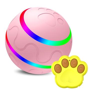 Balle jouet à LED rechargeable par USB avec télécommande pour animaux de compagnie