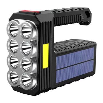 Lampe de poche solaire portative rechargeable par USB / Lampe de poche super lumineuse