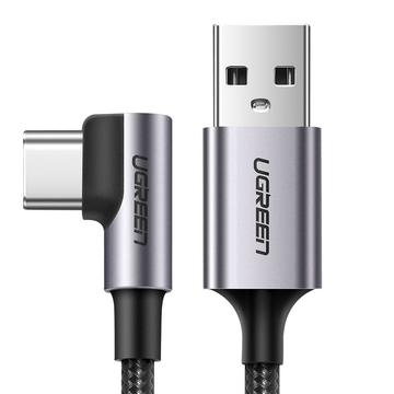 Câble USB-A à USB-C coudé Ugreen - 2m, 3A - Gris